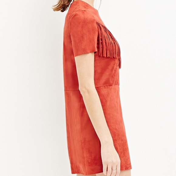 Burnt Red Fringe Dress - Picture 4 of 5